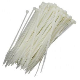 AbraA�adeira de Nylon 100mm X 2,5mm branco ( Pacote com 100 peA�as )