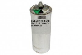 Capacitor Fase 35+1,5 Uf/380vac Aluminio C/termin