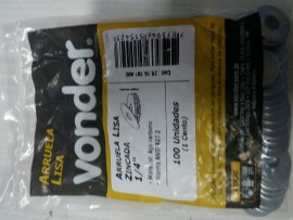 Arruela lisa zincado 1/4 ( Preço por unidade )