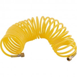 Mangueira pressão em espiral 1/4 femea 7,5m Vonder