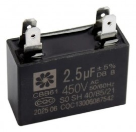 Capacitor Fase Quadrado 2,5uf/450v 2 Terminais