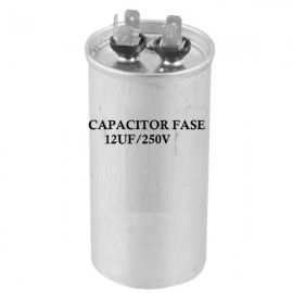 Capacitor Fase 12uf/250vac Aluminio C/terminal