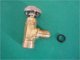 Valvula para Garrafa de Gas Refrigerante Com Manopla e Rosca Fina ( Varios Gases )