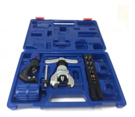 Conjunto Flangeador Excentrico 1/4 a 3/4 + Cortador + Escareador ( Kit Maleta Azul )