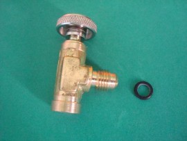 Valvula para Garrafa de Gas Refrigerante Com Manopla e Rosca Fina