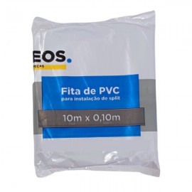 Fita PVC 100mm X 10mt Branca - 1 Linha. Instalacao de ar condicionado.