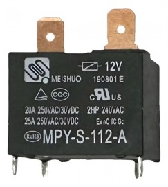 Rele de placa de ar condicionado split 12V 20 amperes ( retangular )