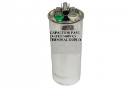 Capacitor Fase 25+3 Uf/440v C/ Terminal Duplo