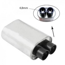 Capacitor de Microondas 0,65UF 2100VAC Terminal Estreito 4,8mm