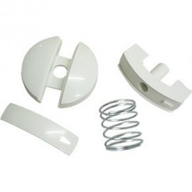 Botao da lavadora Brastemp Clean com mola branco ( kit completo sem parafuso )