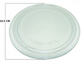 Prato de Microondas Liso 245mm 20 L  ( Serve em Varios modelos )