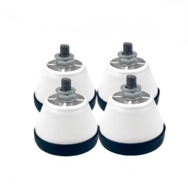 Jogo Pe Lava e Seca Universal Branco Com Parafusos 3/8 ( Jogo Com 4 Unidades )