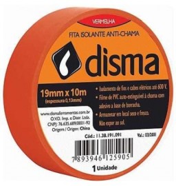 Fita Isolante 10m X 19mm Vermelho ( 954 )