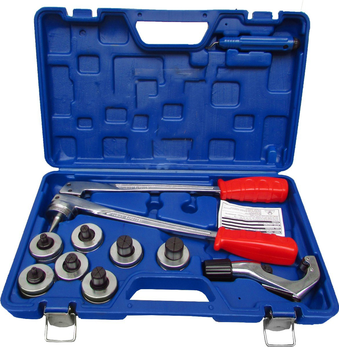 Kit alargador de tubos 10 peças ( cortador + escareador + alargador Kit alargador de tubos 10 peças ( cortador + escareador + alargador