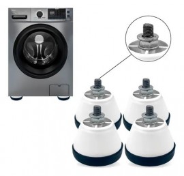 Jogo Pe Lava e Seca Universal Branco Com Parafusos 3/8 ( Jogo Com 4 Unidades )