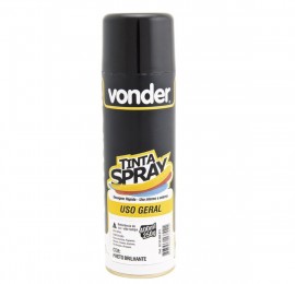 Tinta Spray Preto Brilhante 400ml Vonder