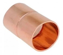 Luva de Cobre Soldavel 1/4 X 1/4 com Stop