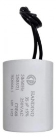 Capacitor Permanente 35uf/250V Plastico Com Fio ( Capacitor De Lavadora )