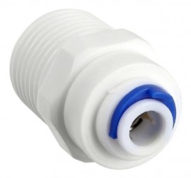 Adaptador para instalaA�A�o de bebedouro 1/2 para mangueira 1/4 6mm ( adaprador plA�stico )