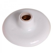 Plafon PVC branco com soquete de porcelana para lmpada com rosca E27