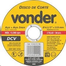 Disco Corte 115mm X 1.00mm Dcv Vonder