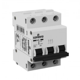 Disjuntor bipolar DIN Curva C 3 X 40 amperes Soprano