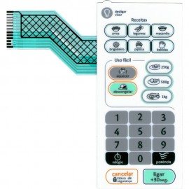 Membrana do microondas Consul CMS26 branca ( Teclado de funções )