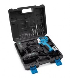 Parafusadeira e Furadeira de Impacto Profissional MaxPro a Bateria 21V C/ Maleta, 2 Baterias e Carregador Bivolt