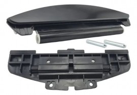 Kit Dobradica e Base Da Tampa Da Lavadora Brastemp BWG11 BWG12 BWH11 BWP11 Preto