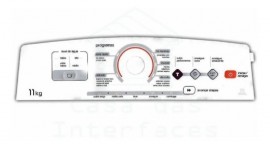 Painel decorativo da lavadora Brastemp BWK11AB 11 kilos ( W10752134 ) - Adesivo do painel